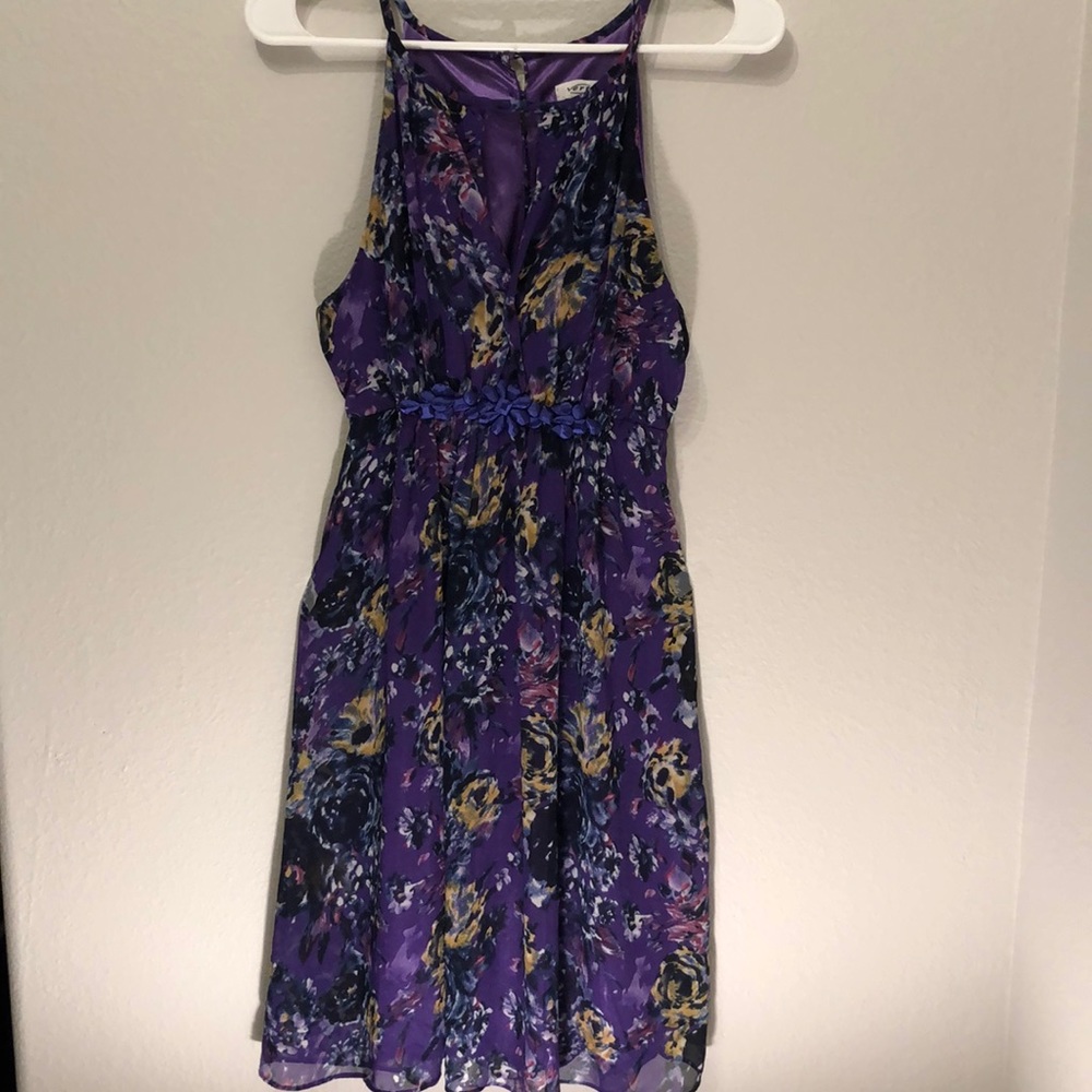 Purple Sleeveless Flowy Dress